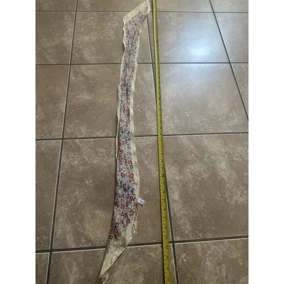 Silk Long Printed Scarf Made In Japan - Picture 4 of 5